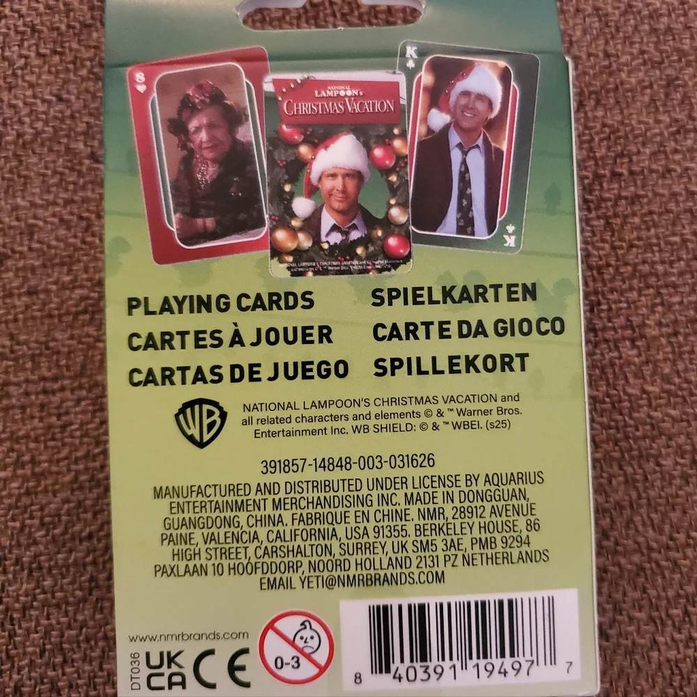 Aquarius National Lampoons Christmas Vacation Playing Cards- NIB